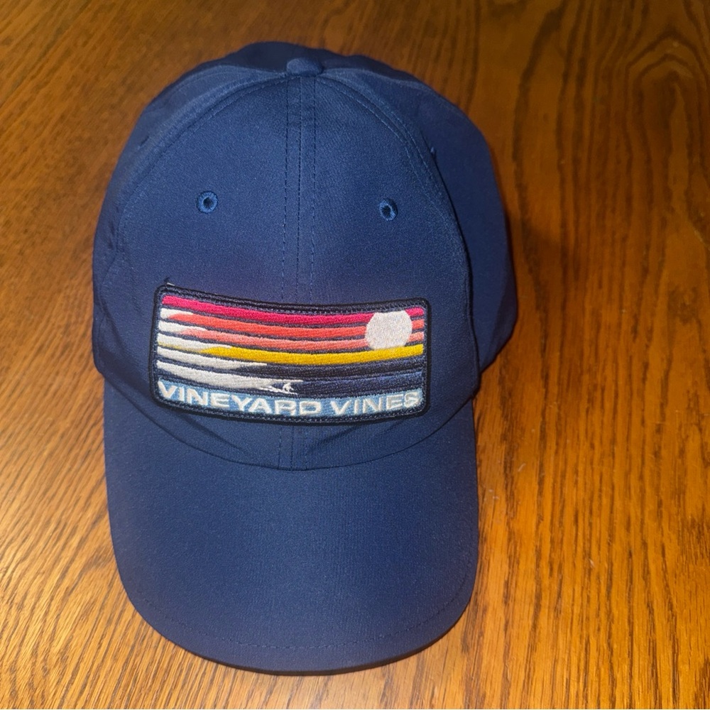 Vineyard Vines Dark Blue Hat with Vibrant Patch